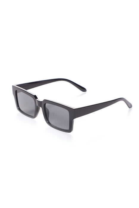 Same Day Different Girl Square Sunglasses Black