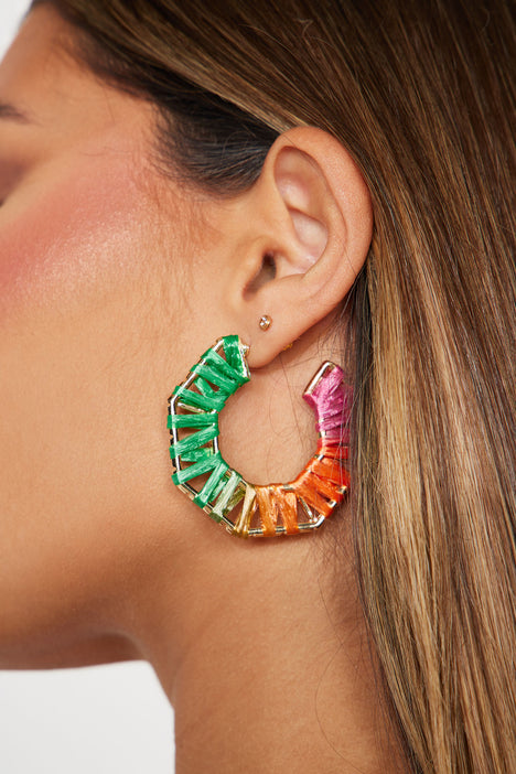 Hoop earrings fashion nova hot sale