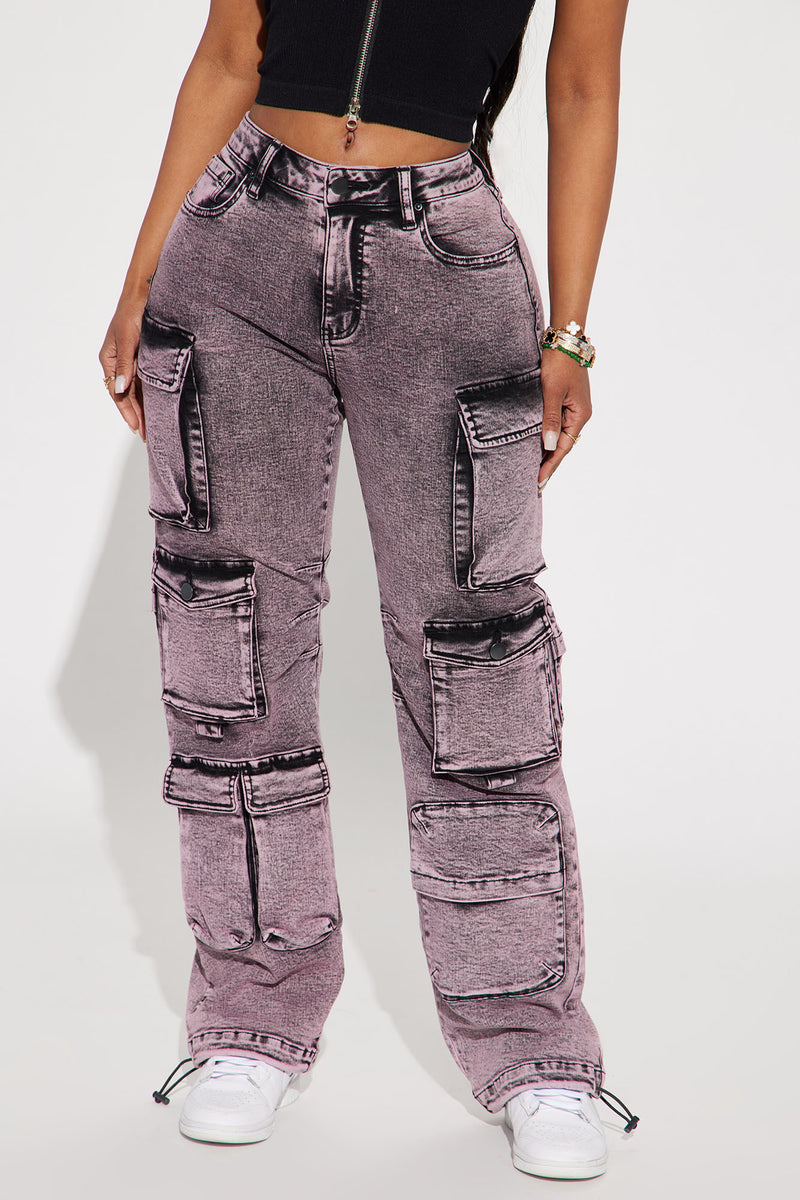 Fairfax High Rise Stretch Cargo Jeans - Pink | Fashion Nova, Jeans ...