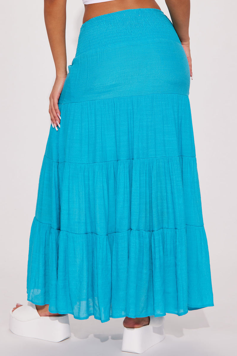 Isabel Maxi Gauze Skirt - Turquoise | Fashion Nova, Skirts | Fashion Nova
