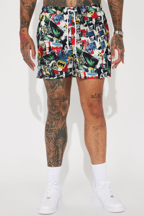 Batman News Swim Trunk Multi Color Fashion Nova Mens Swim