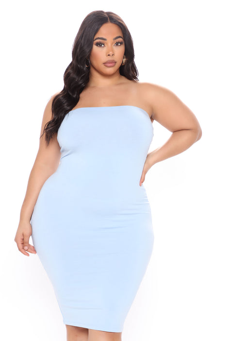 Rhianna Tube Dress Blue Fashion Nova Dresses Fashion Nova
