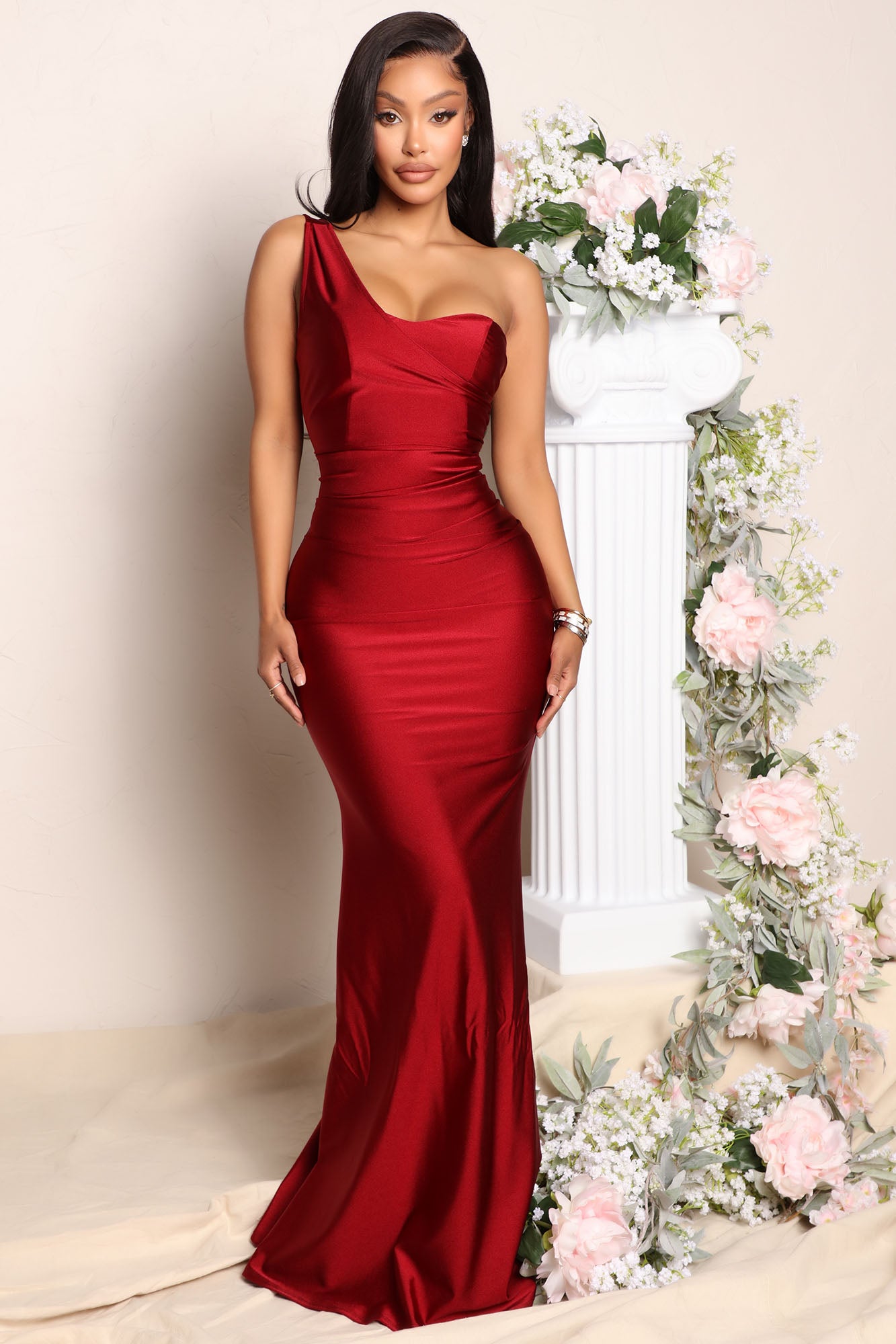 Erotic red color dress