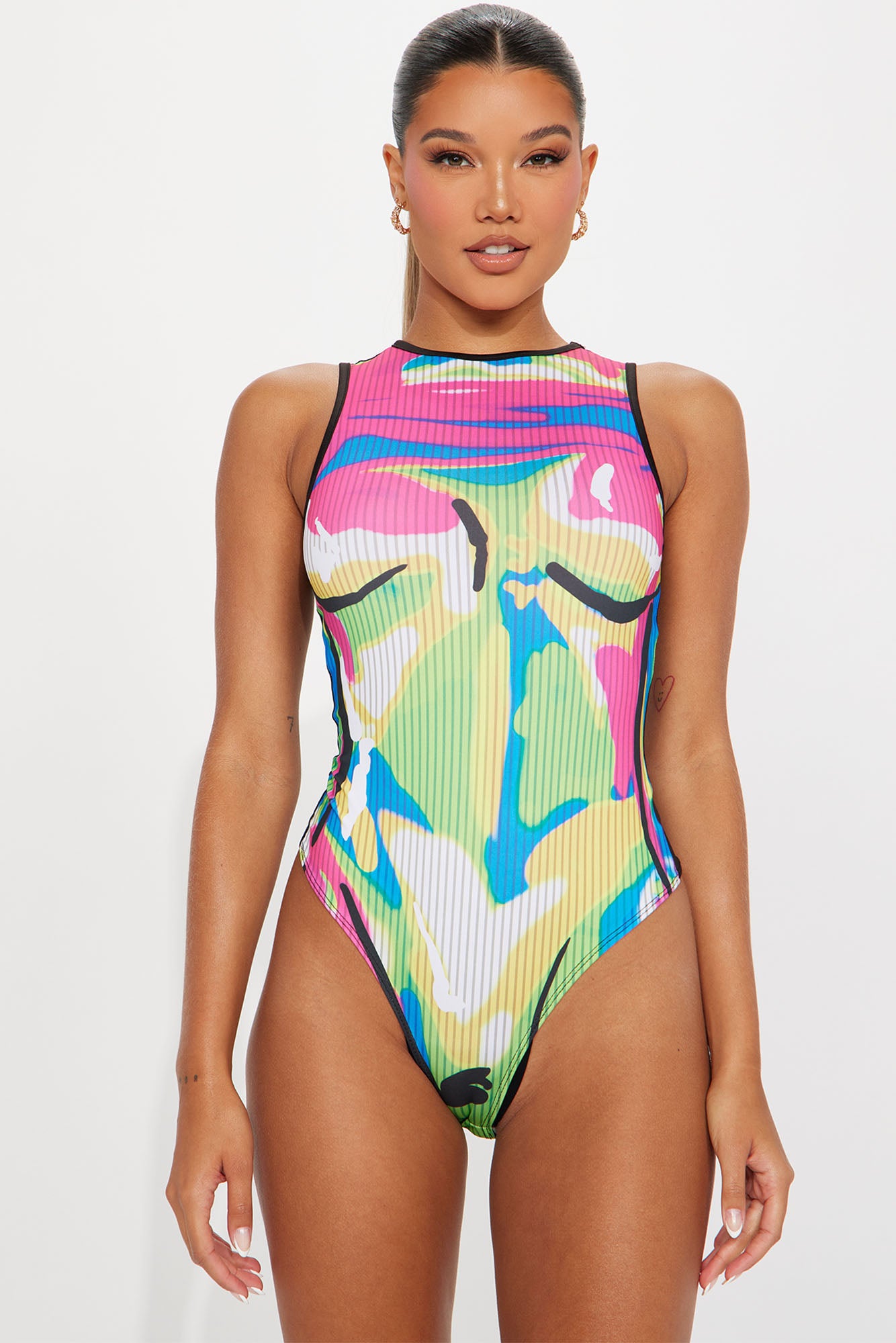 She's Out Of Control Bodysuit - Multi Color