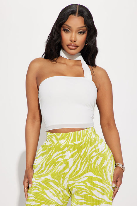 Yellow and white tube top clearance