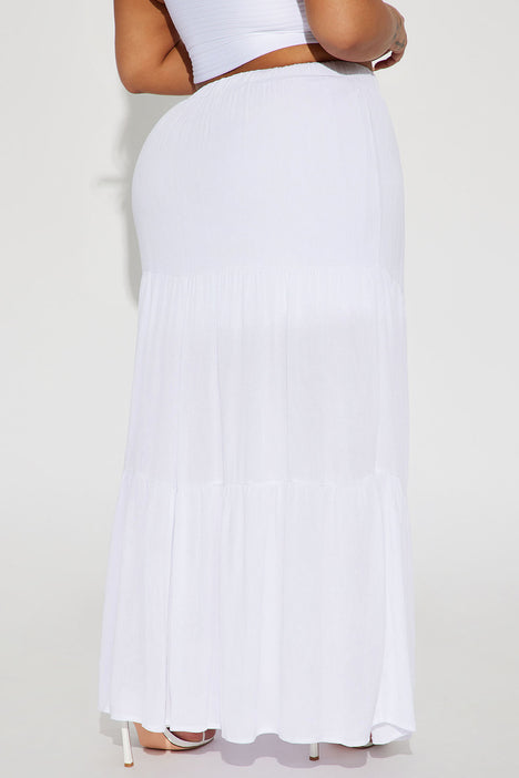 White flowy skirt 10 top