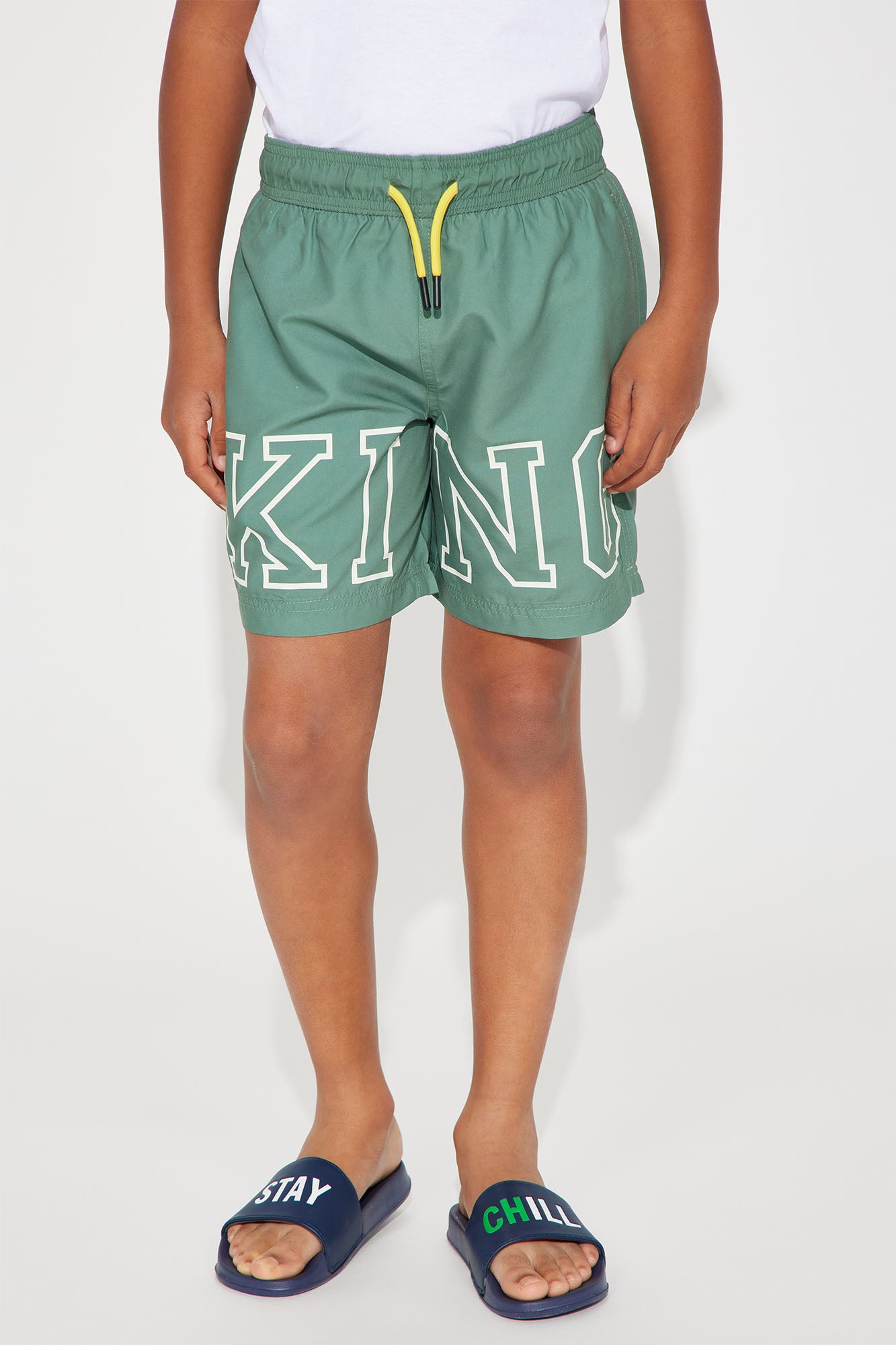Mini I m A King Swim Trunk Green