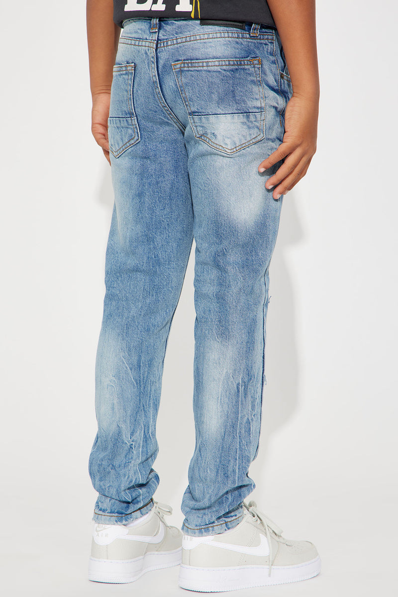 Mini Darion Distressed Stretch Skinny Jeans - Light Blue Wash | Fashion ...