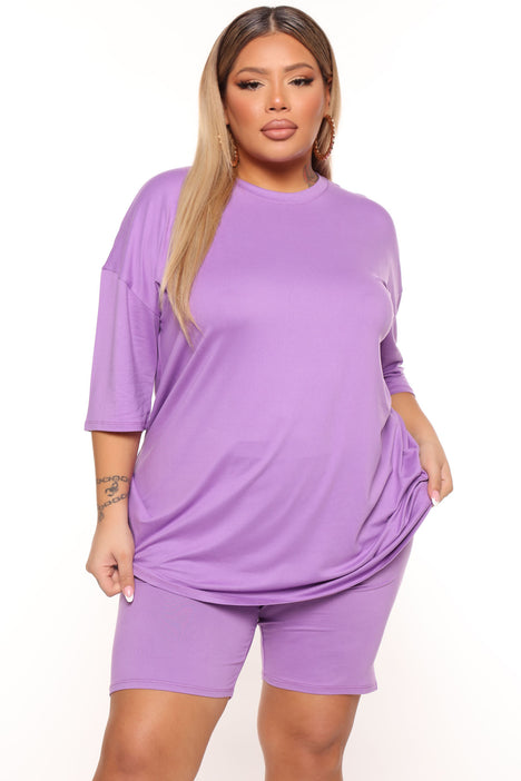 Weekend Vibes Short Set Purple Fashion Nova Matching Sets
