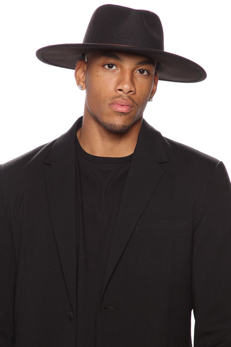Feather Wide Brim Hat - Black  Fashion Nova, Mens Accessories