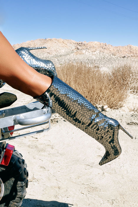 Snakeskin booties fashion nova top