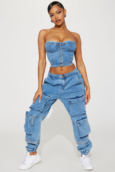 Denim Heaven Crop Top - Acid Wash Blue | Fashion Nova, Shirts & Blouses | Fashion  Nova