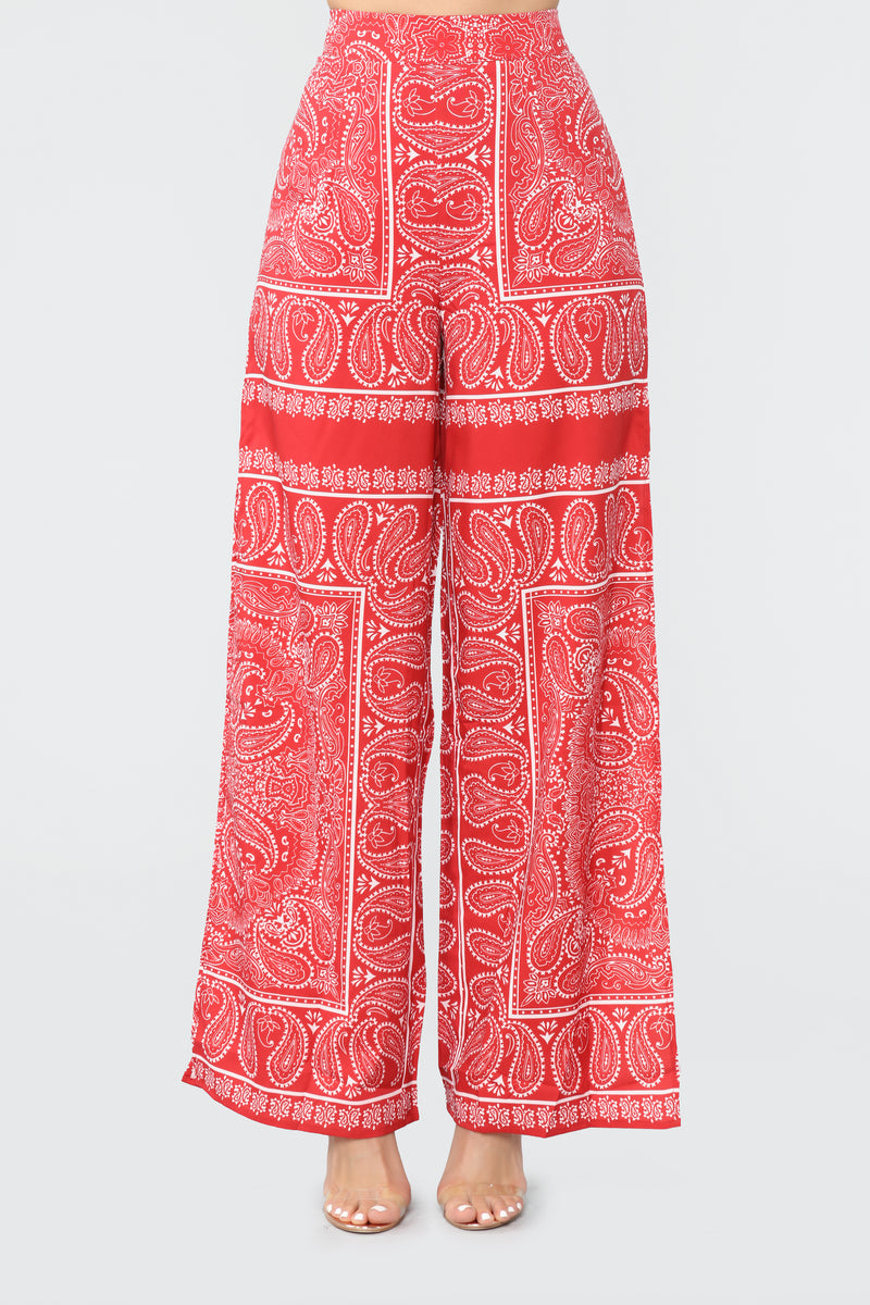 Bandanna Babe Pant Set - Red | Fashion Nova, Matching Sets | Fashion Nova