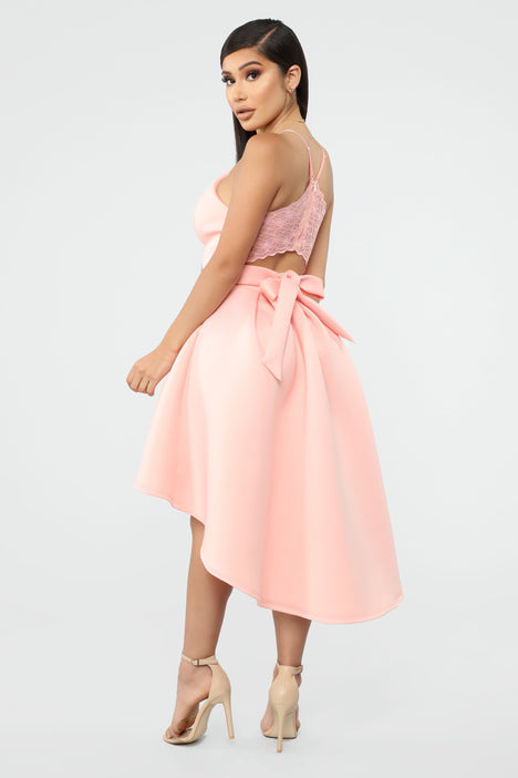 Just A Kiss High Low Dress Blush