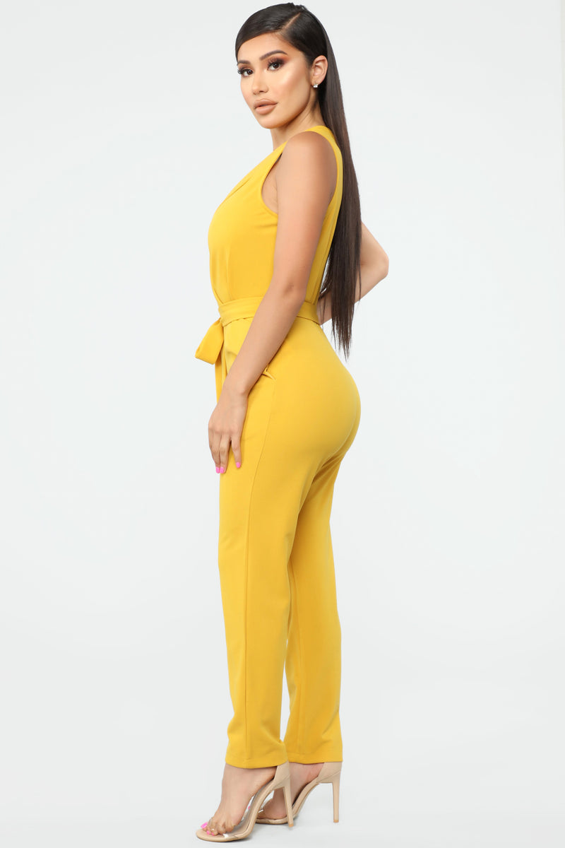 Stacy Sleeveless Jumpsuit - Mustard | Fashion Nova, Jumpsuits | Fashion ...