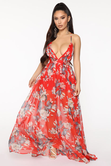 Fashion nova shop floral maxi dress