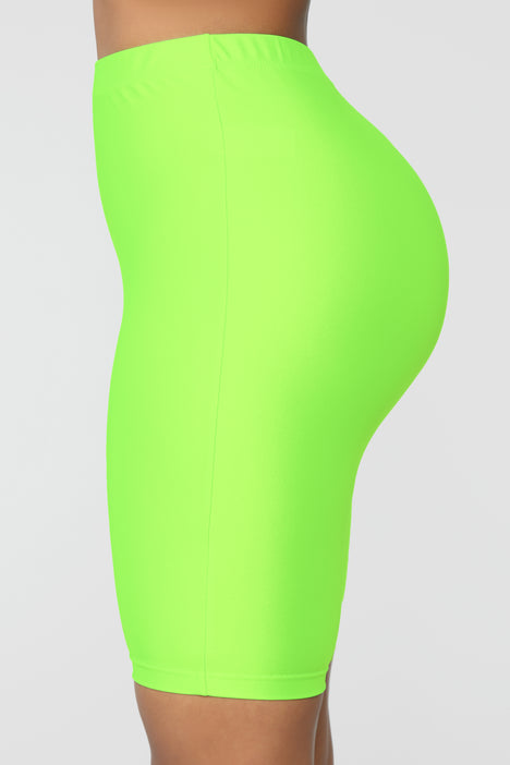 Plus size lime deals green biker shorts