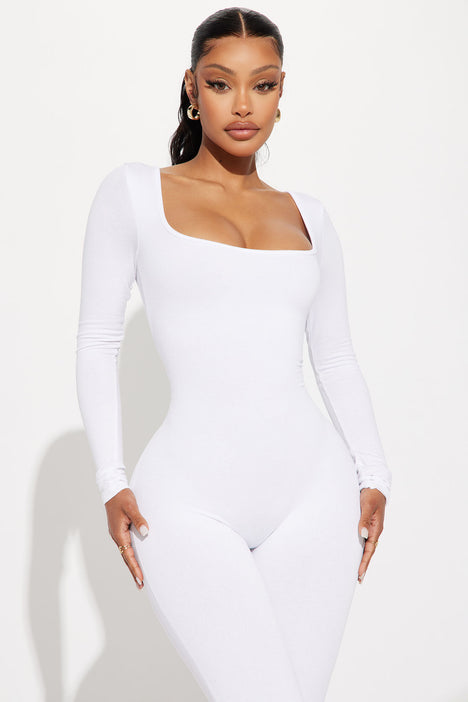 Sasha Smooth Snatched Jumpsuit White