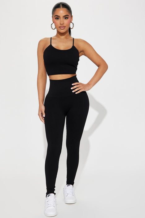 Fashion nova leggings top set