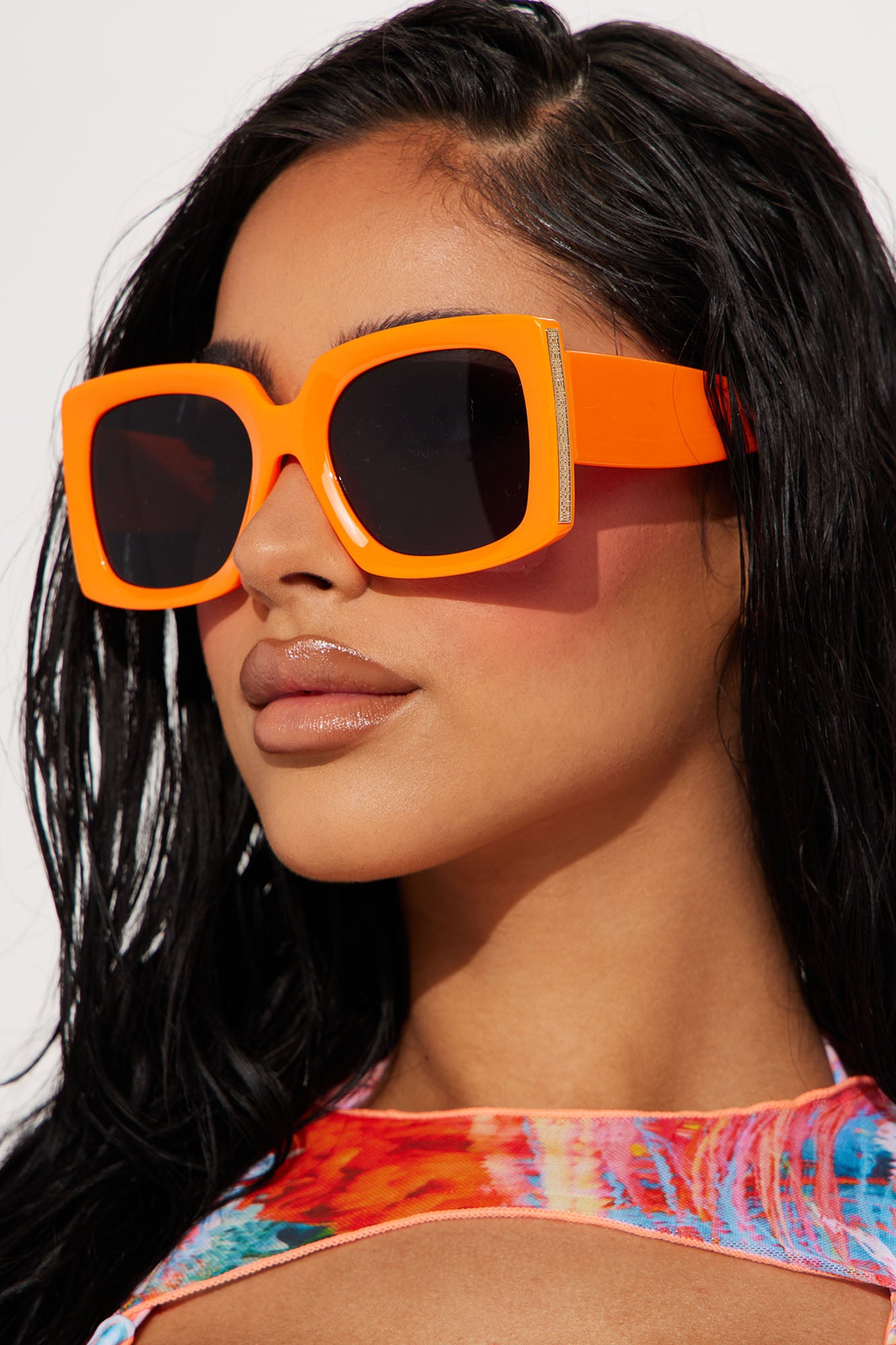 Square cheap orange sunglasses