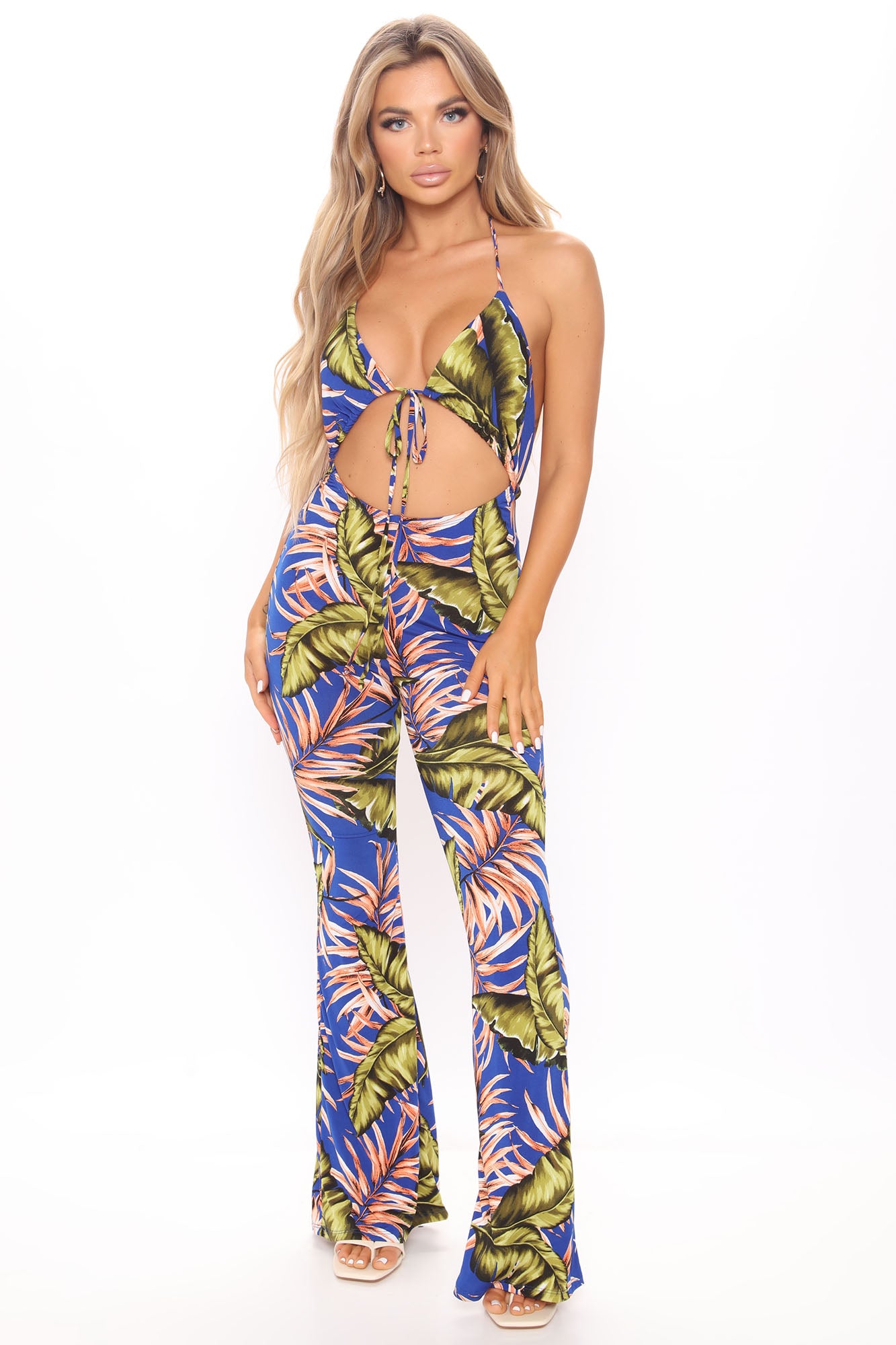 Fashion nova tropical jumpsuit sales
