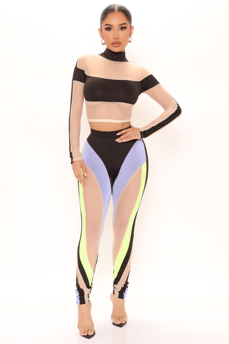 New Fashion Nova Bandage Style Legging & Tube Set Metal Det - XL main image 1