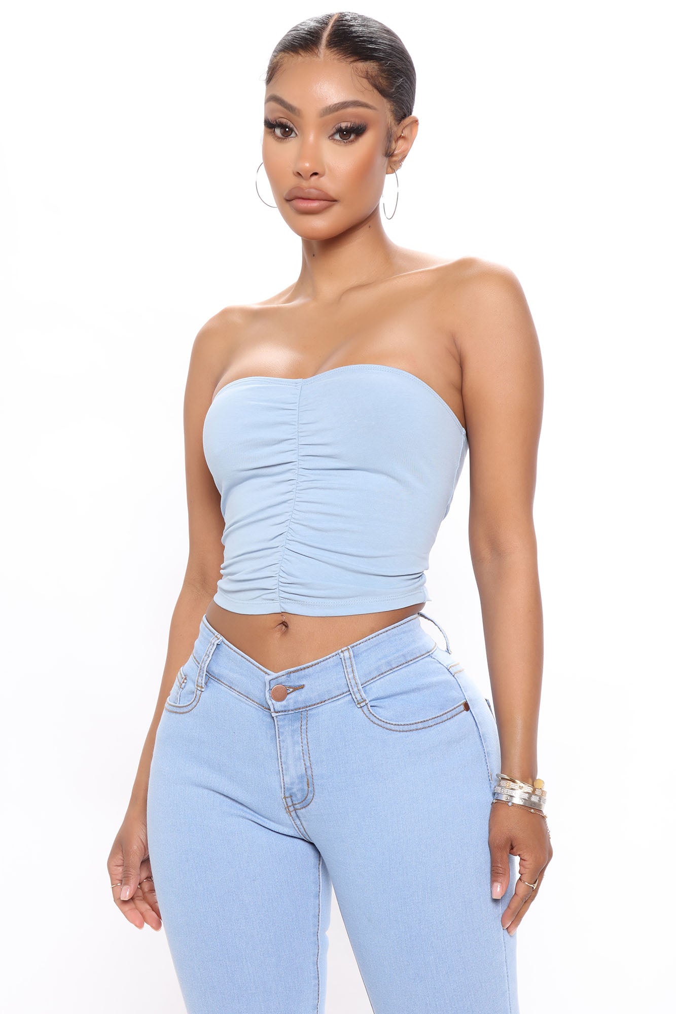 Baby blue cheap tube top