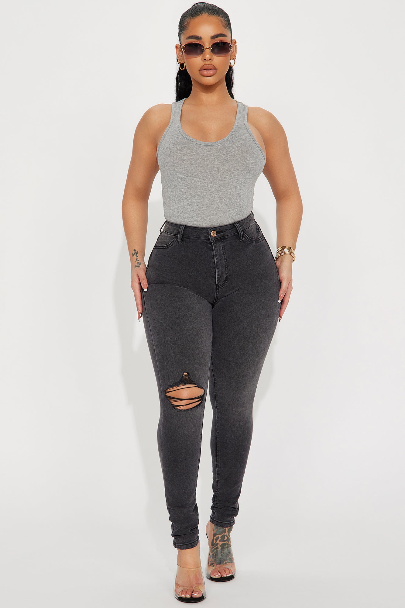 Black ripped fashion nova hotsell jeans