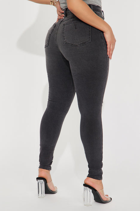 Black ripped skinny jeans fashion nova top