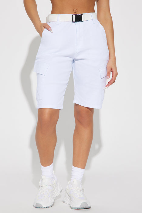 White cargo 2025 shorts womens
