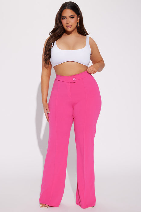 Plus size hot sale pink dress pants