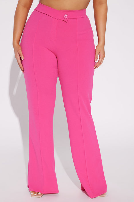 Plus size pink dress pants discount