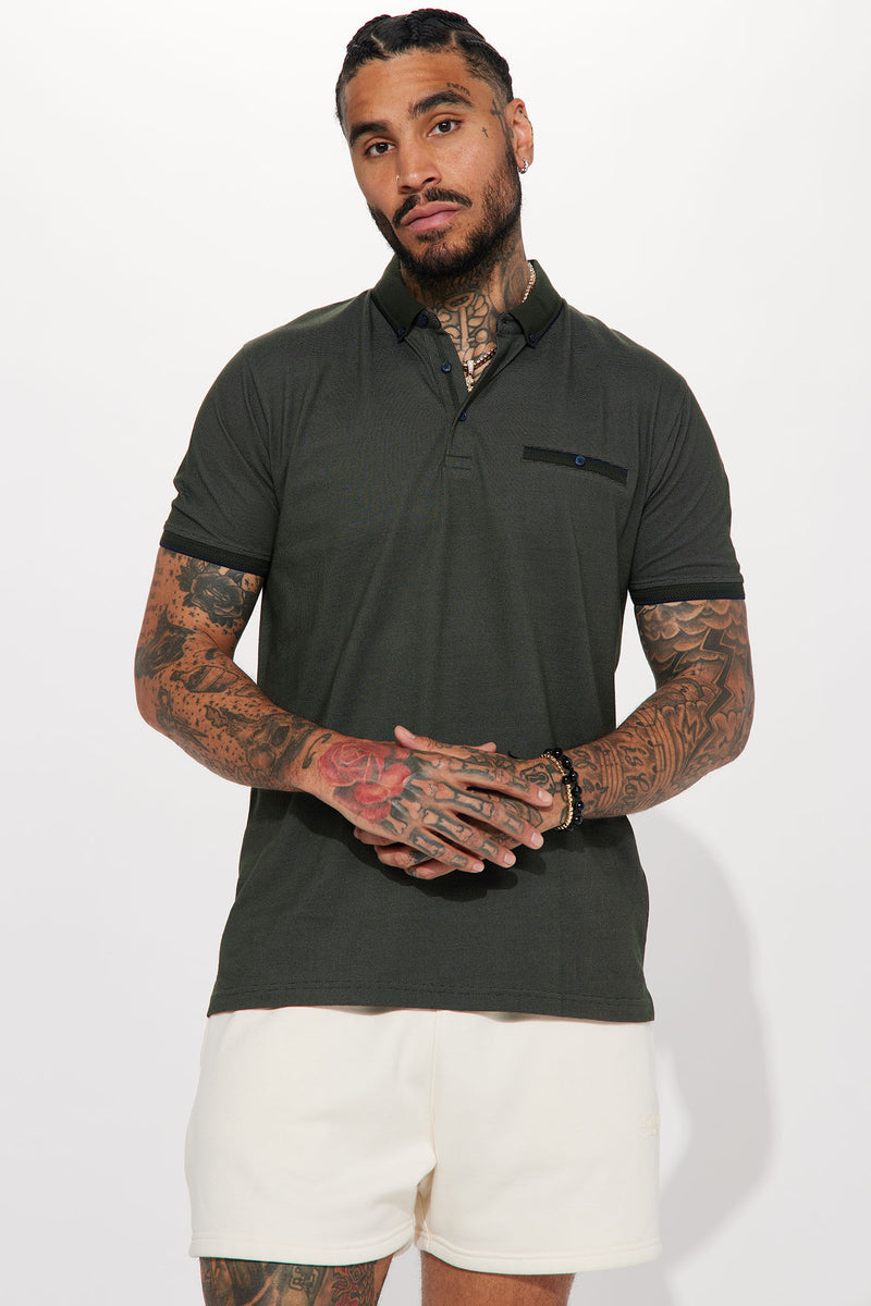 Ivy League Short Sleeve Polo Olive Fashion Nova, Mens Tees & Tanks