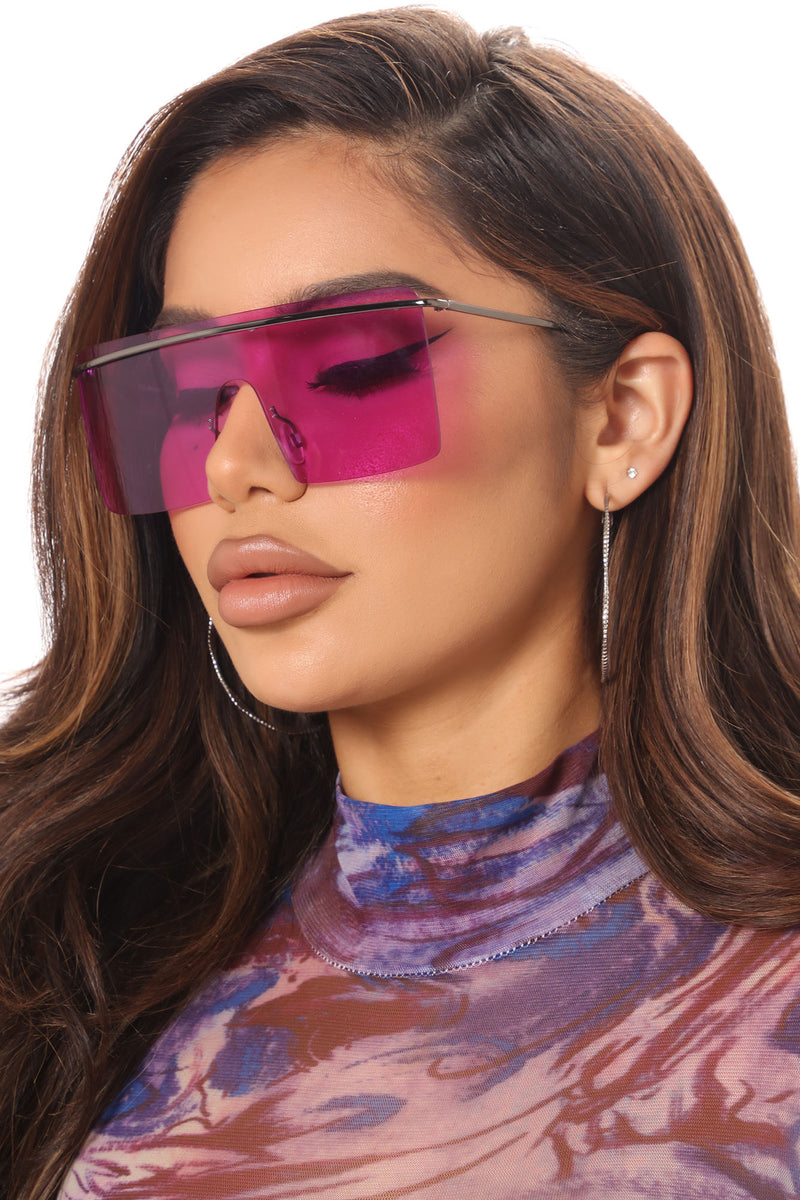 90's Vibe Shield Sunglasses - Purple | Fashion Nova, Sunglasses ...