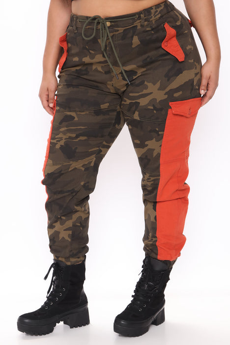 Fashion nova clearance orange camo pants