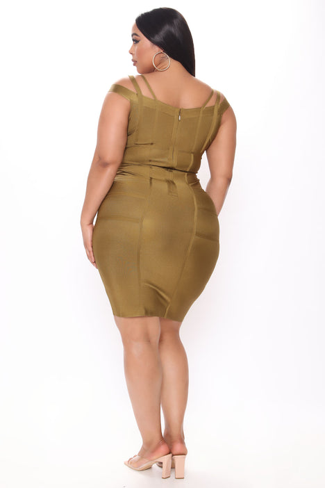 Lansa Bandage Dress Olive