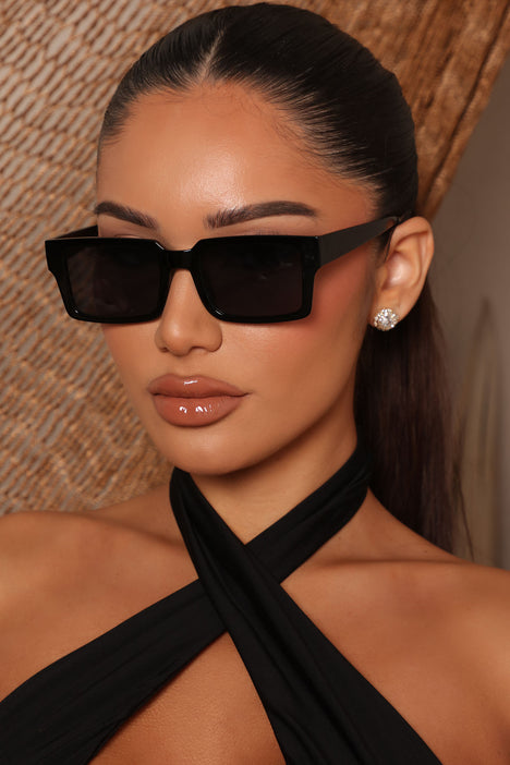 Same Day Different Girl Square Sunglasses - Black, Fashion Nova, Sunglasses