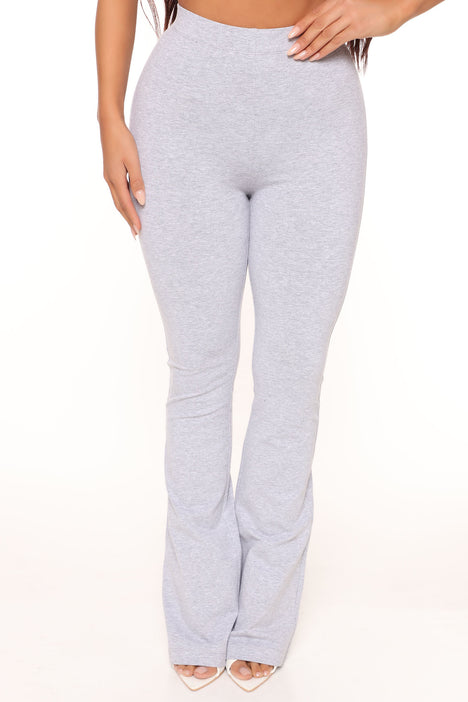 Grey flare pants online