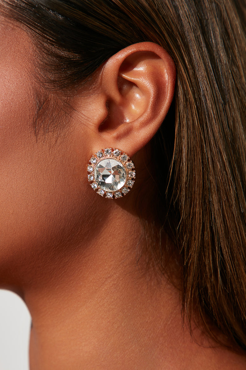 Rhinestone Babe Stud Earrings Gold Fashion Nova, Jewelry Fashion Nova