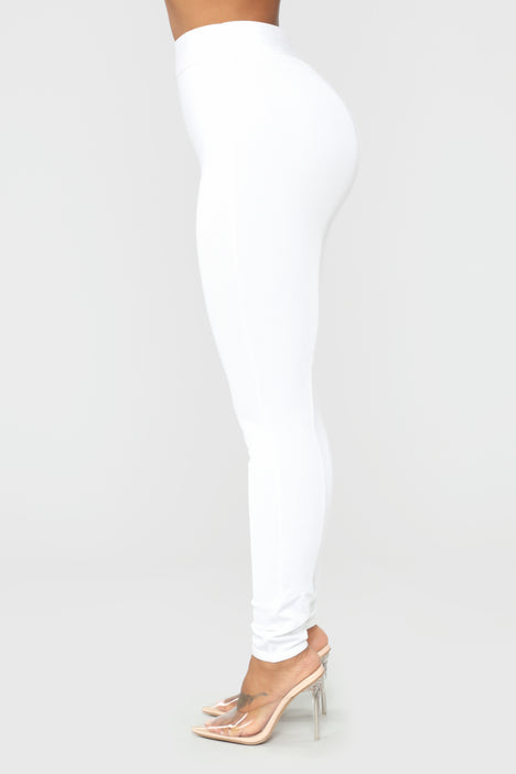 White bandage leggings top