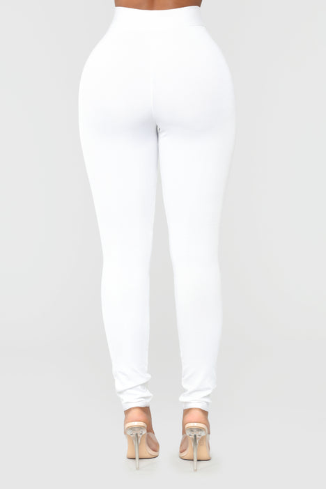 Compress My Feelings Bandage Pants White