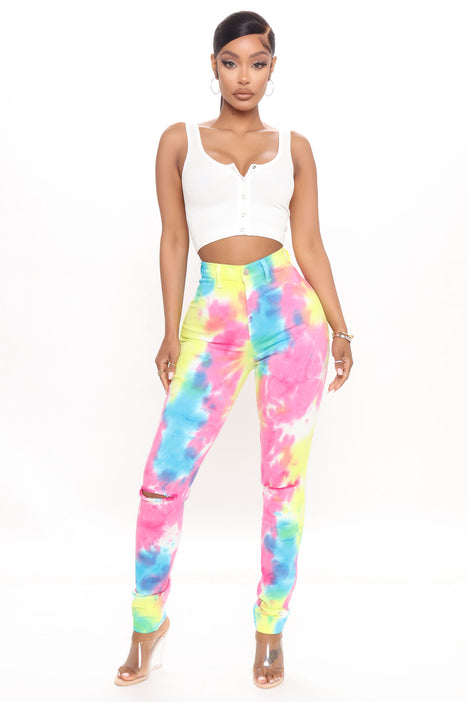 Paradised pre-owned green tie-dye drawstring waist trousers - size XS | SOTT