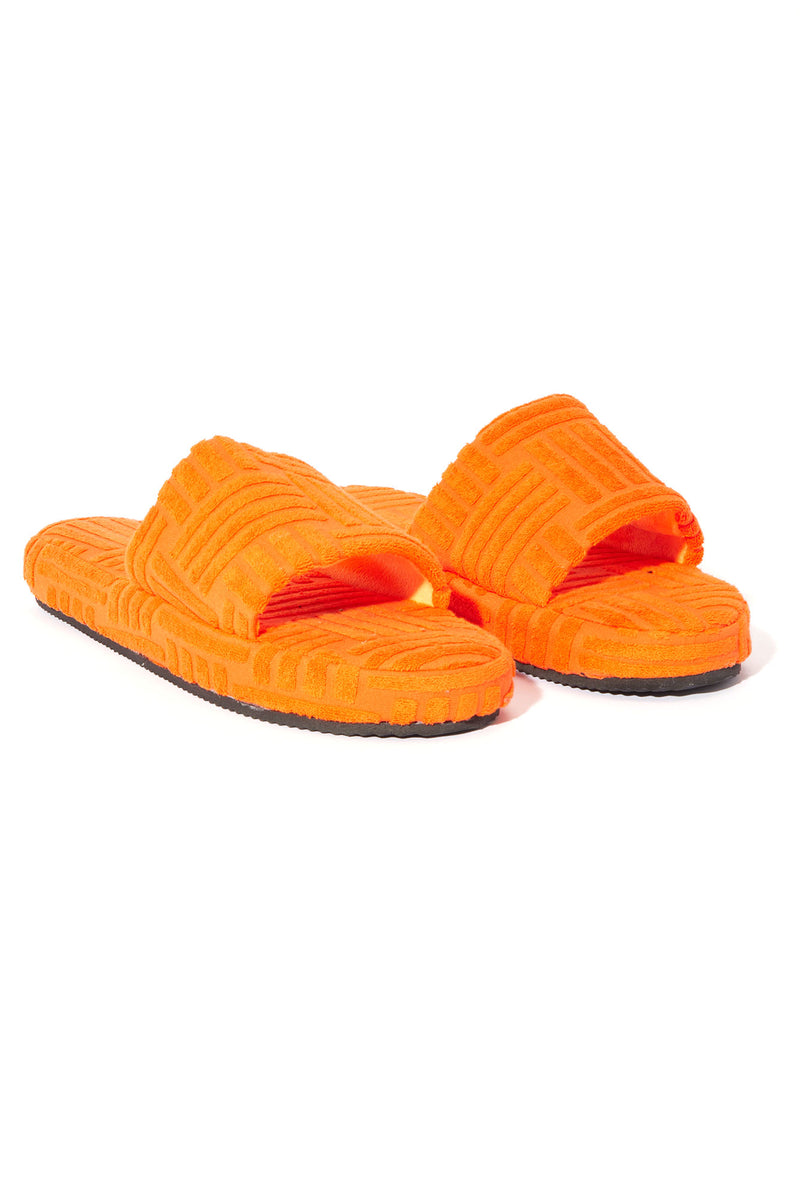 Ain't Loyal Slides - Orange | Fashion Nova, Mens Shoes | Fashion Nova