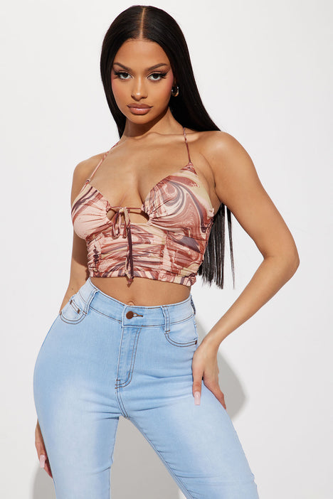 Blush sales mesh top