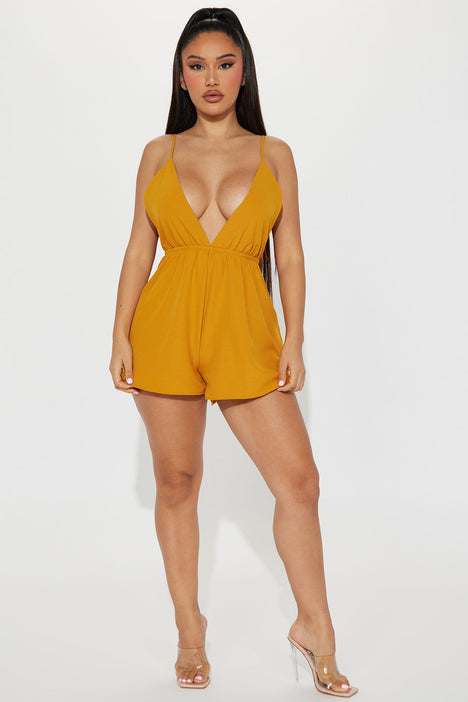 Hadley Romper Mustard