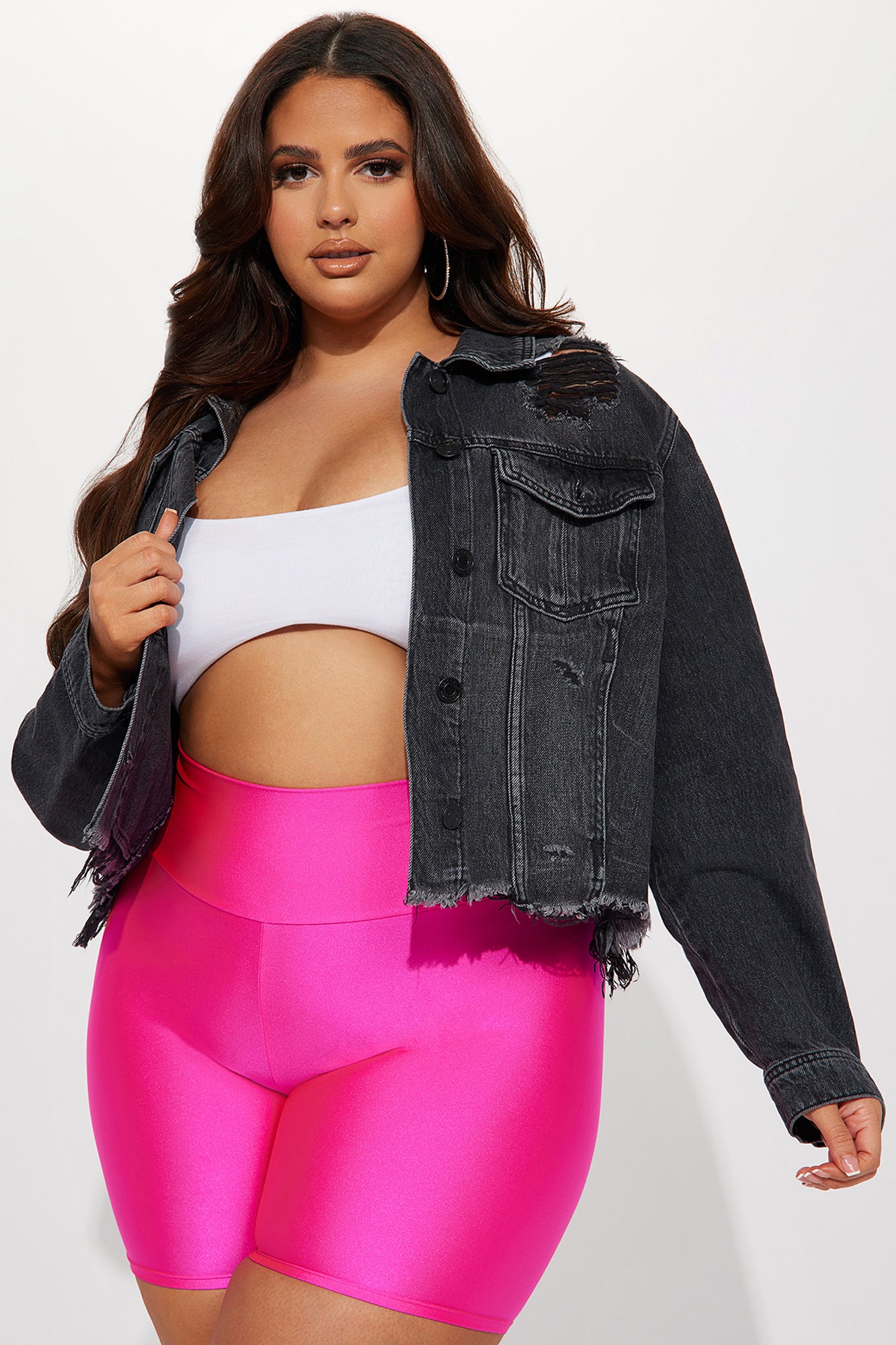 Fashion nova ripped jean hot sale jacket