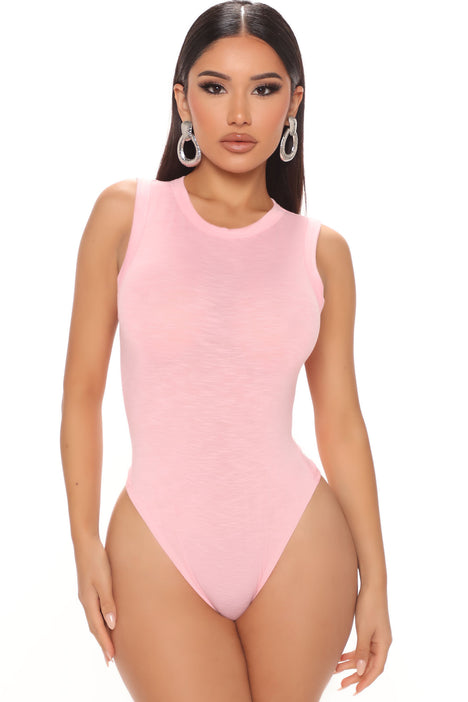 Alana Sleeveless Bodysuit Pink