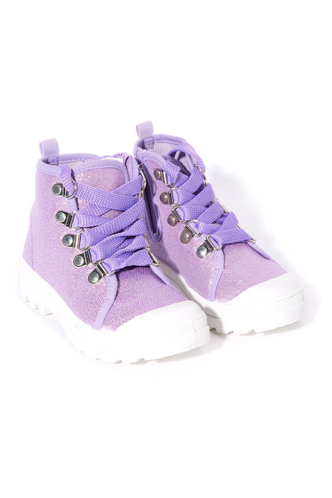 Purple glitter new arrivals high tops