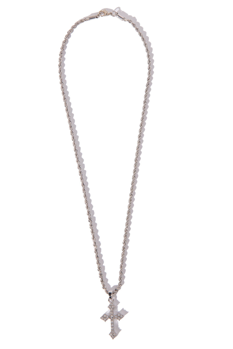 Cross Me Not Necklace Silver Fashion Nova, Jewelry Fashion Nova