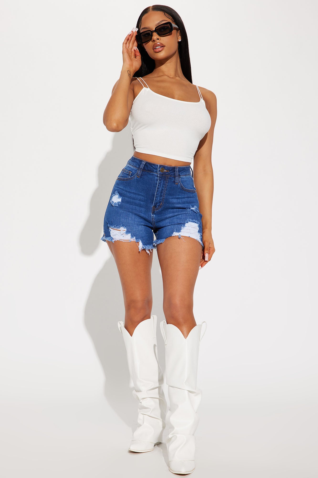 Fashion nova hot sale ripped shorts
